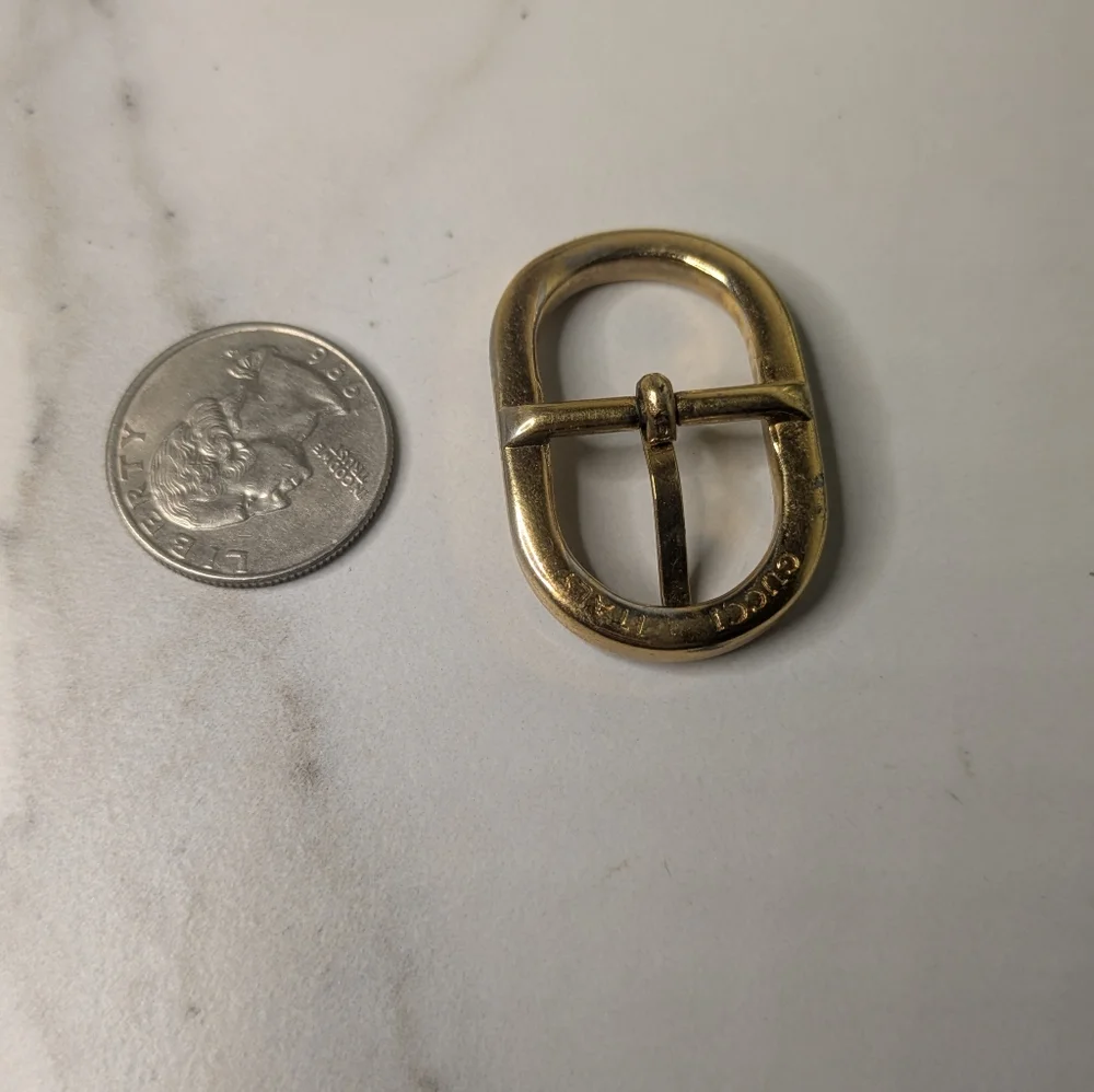 Vintage Gucci Gold Buckle From Purse Strap, Set Of Two - Picture 4 of 4